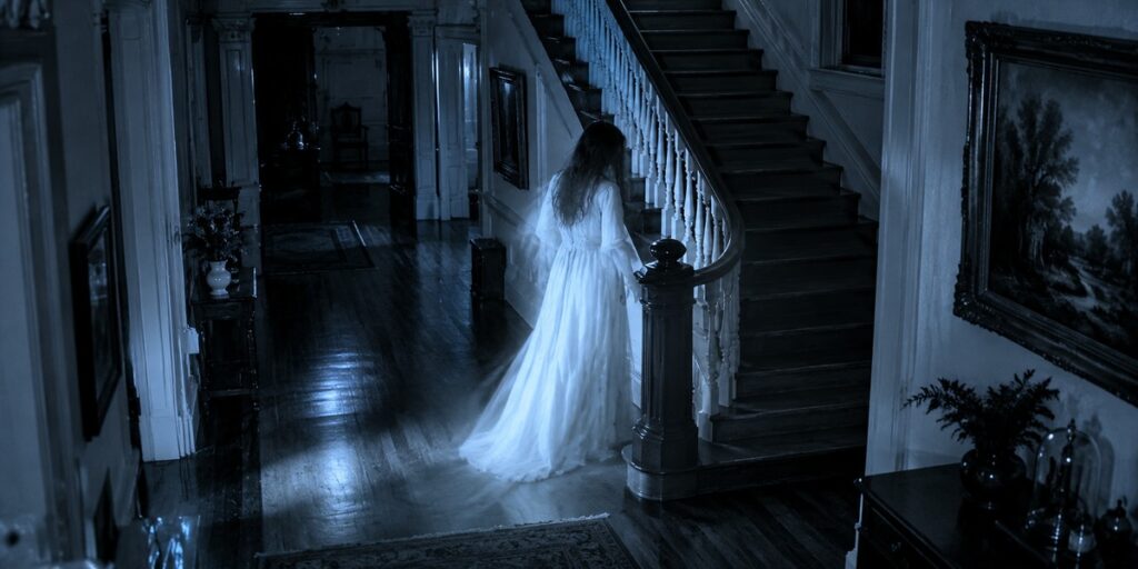The Security Cameras Caught a Woman in White After Closing Time