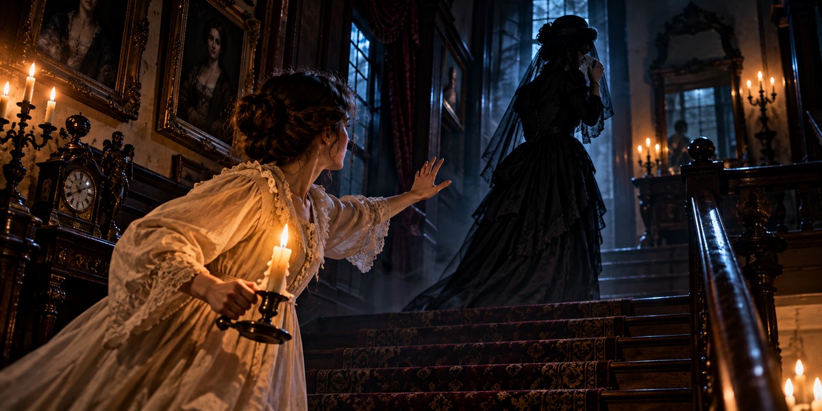 She Followed the Woman in Black Through the House. When She Cornered Her, She Vanished.