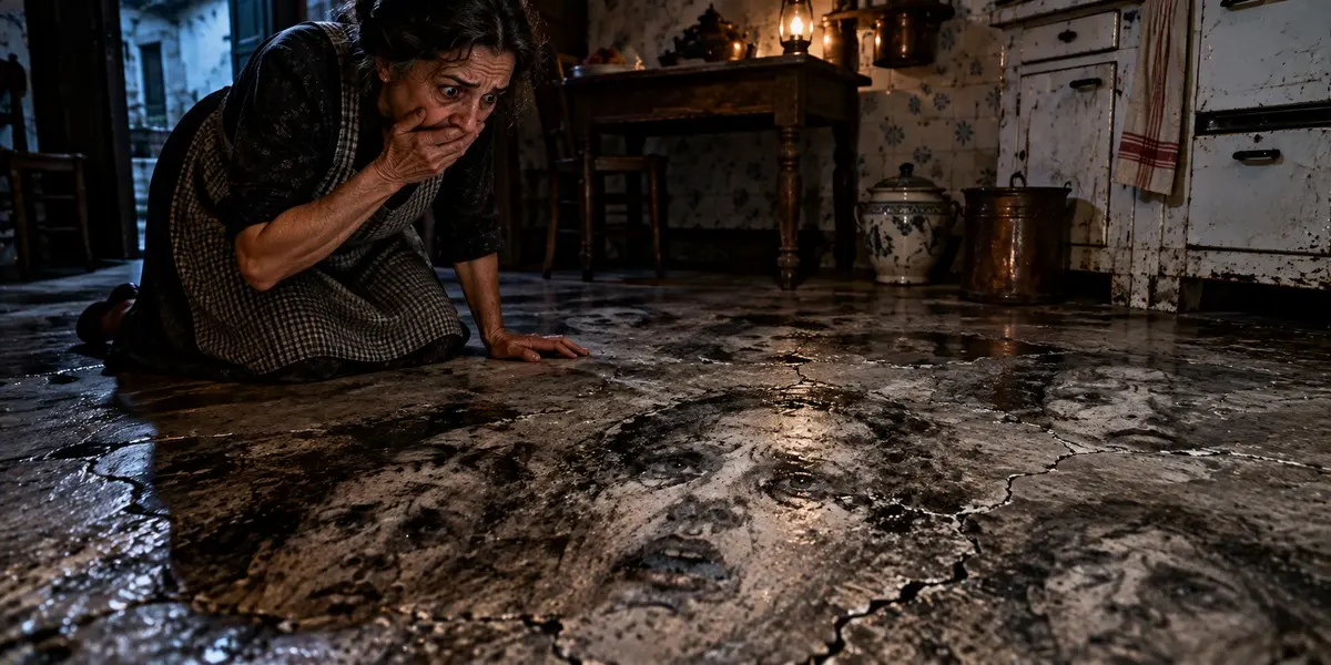Different Faces Kept Appearing on Their Kitchen Floor