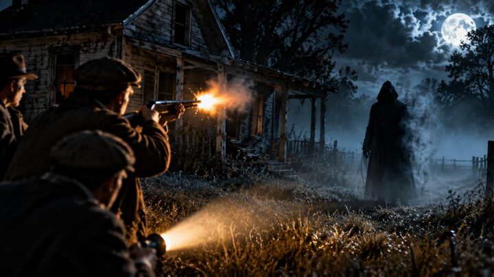 They Fired Twice at the Hooded Figure. It Just Faded Away